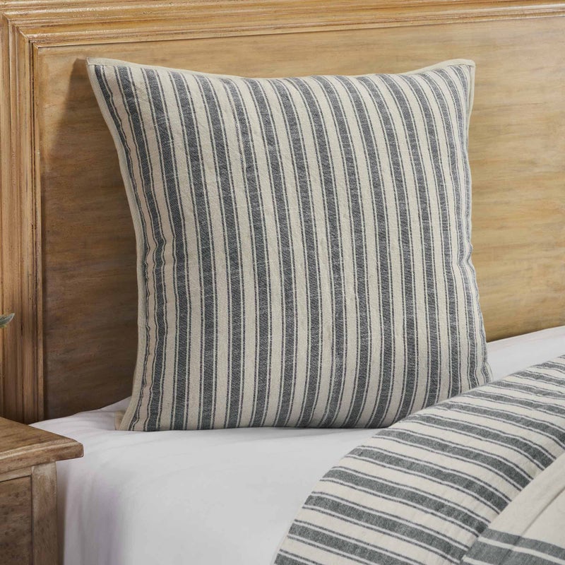 Piper Classics Market Place Gray Quilted Euro Sham â€¦ - Image 1